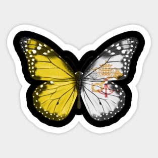 Vatican Flag  Butterfly - Gift for Vatican From Vatican City Sticker